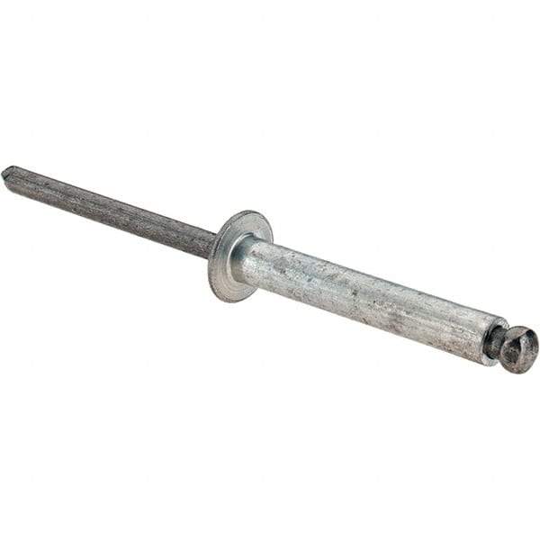 Value Collection - Size 616 Dome Head Aluminum Open End Blind Rivet - Steel Mandrel, 0.751" to 1" Grip, 3/8" Head Diam, 0.192" to 0.196" Hole Diam, 1.2" Length Under Head, 3/16" Body Diam - USA Tool & Supply