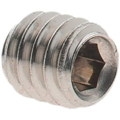 Value Collection - #8-32 UNC, 3/16" OAL, Cup Point Set Screw - Grade 18-8 Stainless Steel, 5/64" Key - USA Tool & Supply