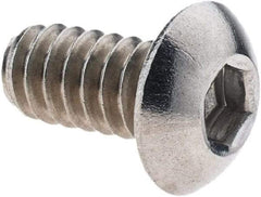 Value Collection - #10-24 UNC Hex Socket Drive, Button Screw - Grade 18-8 Stainless Steel, 3/8" Length Under Head - USA Tool & Supply
