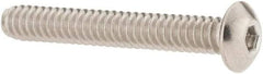 Value Collection - #6-32 UNC Hex Socket Drive, Button Screw - Grade 18.8 Stainless Steel, Fully Threaded, 1" Length Under Head - USA Tool & Supply