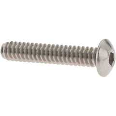 Value Collection - #6-32 UNC Hex Socket Drive, Button Screw - Grade 18-8 Stainless Steel, 3/4" Length Under Head - USA Tool & Supply
