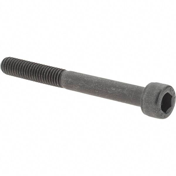 Value Collection - M6x1.00 Metric Coarse Hex Socket Drive, Socket Cap Screw - Grade 12.9 Alloy Steel, Black Oxide Finish, Partially Threaded, 55mm Length Under Head - USA Tool & Supply