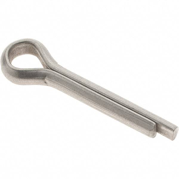 Value Collection - 3/16" Diam x 1" Long Extended Prong Cotter Pin - Grade 18-8, Uncoated, Stainless Steel - USA Tool & Supply