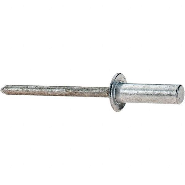 Value Collection - Size 66 Dome Head Aluminum Closed End Sealing Blind Rivet - Aluminum Mandrel, 0.251" to 3/8" Grip, 3/8" Head Diam, 0.192" to 0.196" Hole Diam, 0.656" Length Under Head, 3/16" Body Diam - USA Tool & Supply