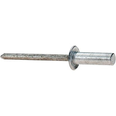 Value Collection - Size 66 Dome Head Aluminum Closed End Sealing Blind Rivet - Aluminum Mandrel, 0.251" to 3/8" Grip, 3/8" Head Diam, 0.192" to 0.196" Hole Diam, 0.656" Length Under Head, 3/16" Body Diam - USA Tool & Supply