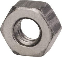 Made in USA - 3/8-16 UNC Steel Right Hand Hex Nut - 9/16" Across Flats, 0.337" High, Zinc Clear Finish - USA Tool & Supply