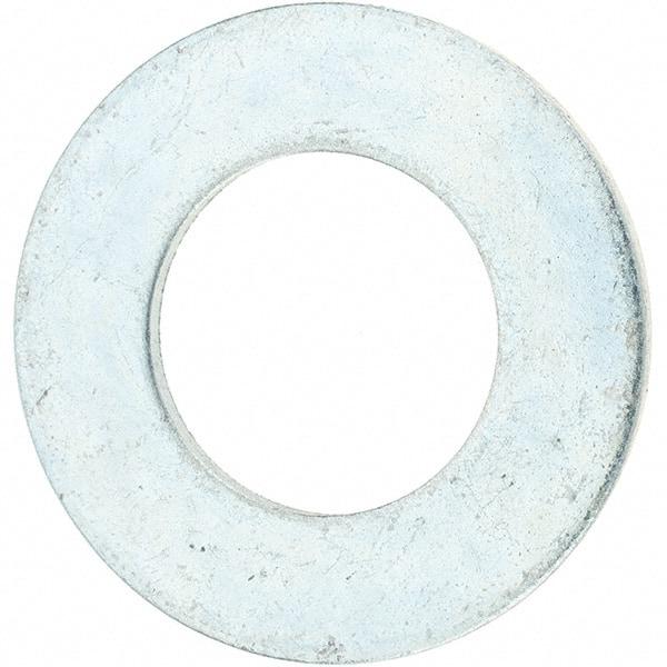 Value Collection - 1-1/2" Screw, Grade 8 Steel SAE Flat Washer - 1-5/8" ID x 3" OD, 3/16" Thick, Zinc-Plated Finish - USA Tool & Supply