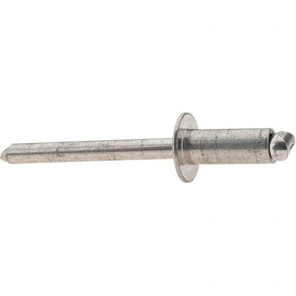 Value Collection - Size 86 Dome Head Stainless Steel Open End Blind Rivet - Stainless Steel Mandrel, 0.251" to 3/8" Grip, 1/2" Head Diam, 0.257" to 0.261" Hole Diam, 6250" Length Under Head, 1/4" Body Diam - USA Tool & Supply