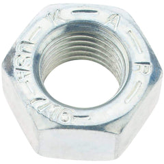 Value Collection - 7/16-20 UNF Steel Right Hand Hex Nut - 11/16" Across Flats, 3/8" High, Zinc Yellow Dichromate Finish - USA Tool & Supply