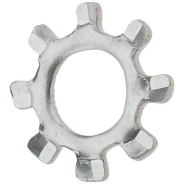 Value Collection - #4 Screw, 0.123" ID, Stainless Steel External Tooth Lock Washer - 0.26" OD, Grade 410 - USA Tool & Supply