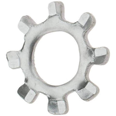 Value Collection - #4 Screw, 0.123" ID, Stainless Steel External Tooth Lock Washer - 0.26" OD, Grade 410 - USA Tool & Supply