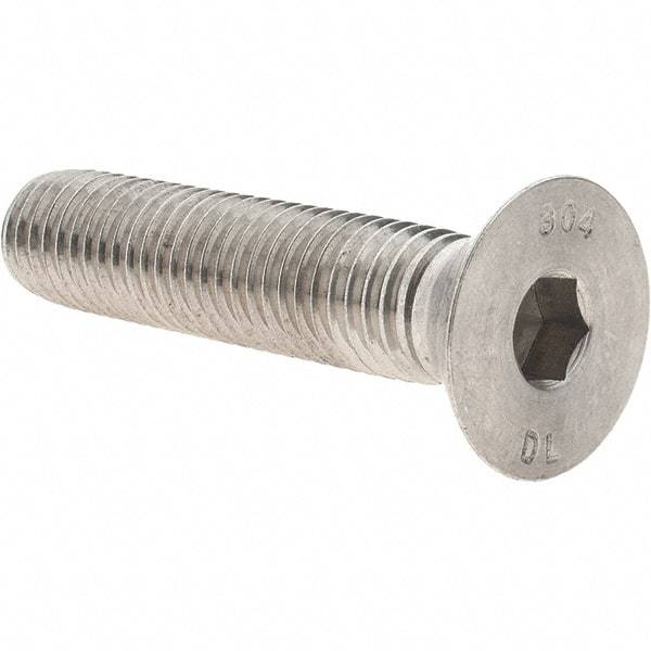 Value Collection - 5/8-11 UNC Hex Socket Drive, 82° Flat Screw - Grade 18-8 Stainless Steel, 3" OAL - USA Tool & Supply