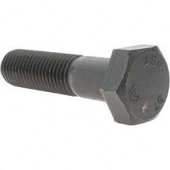 Value Collection - 1-8 Thread, 4" Length Under Head, Hex Head Bolt - Grade B7 Alloy Steel, Uncoated - USA Tool & Supply