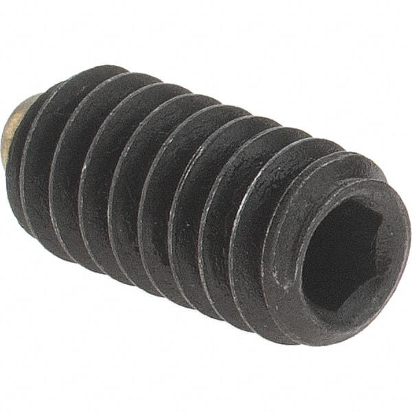 Value Collection - 1/4-20 UNC, 1/2" Length of Thread, Soft Tip Point Set Screw - Grade 8 Alloy Steel - USA Tool & Supply