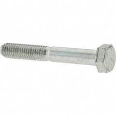 Value Collection - M5x0.80mm Metric Coarse, 35mm Long Hex Head Cap Screw - Partially Threaded, Grade 10.9 Steel, Zinc-Plated Finish, 8mm Hex - USA Tool & Supply