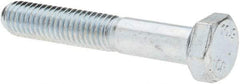 Value Collection - M5x0.80mm Metric Coarse, 30mm Long Hex Head Cap Screw - Partially Threaded, Grade 10.9 Steel, Zinc-Plated Finish, 8mm Hex - USA Tool & Supply