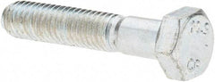 Value Collection - M5x0.80mm Metric Coarse, 25mm Long Hex Head Cap Screw - Fully Threaded, Grade 10.9 Steel, Zinc-Plated Finish, 8mm Hex - USA Tool & Supply