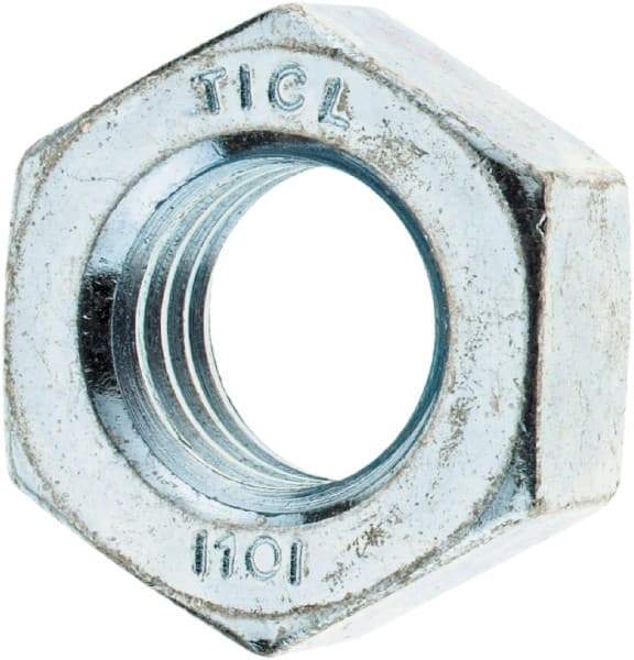 Value Collection - M14x2.00 Metric Coarse Steel Right Hand Hex Nut - 22mm Across Flats, 11mm High, Zinc-Plated Finish - USA Tool & Supply