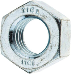 Value Collection - M14x2.00 Metric Coarse Steel Right Hand Hex Nut - 22mm Across Flats, 11mm High, Zinc-Plated Finish - USA Tool & Supply