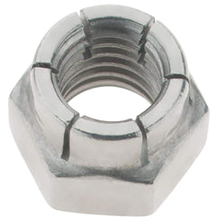 Value Collection - 3/8-16 UNC 18-8 Hex Lock Nut with Expanding Flex Top - Uncoated, Meets Military Specifications - USA Tool & Supply