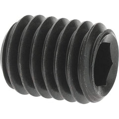 Value Collection - M8x1.25 Metric Coarse, 10mm OAL, Cup Point Set Screw - Grade 14.9 (45H) Alloy Steel, 4mm Key - USA Tool & Supply