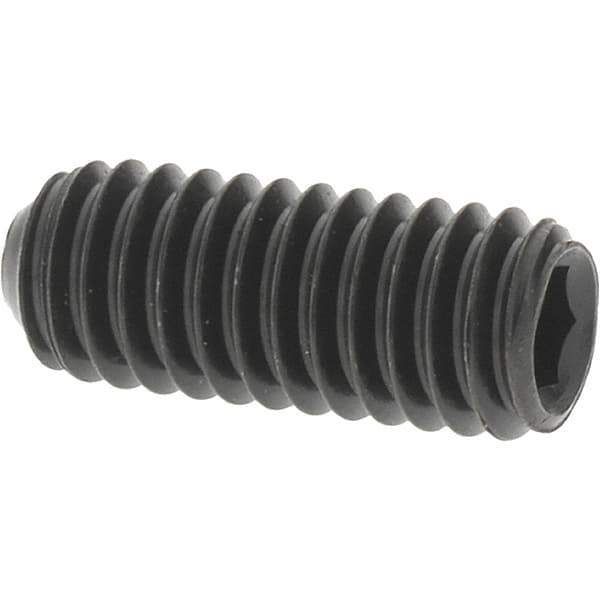 Value Collection - M4x0.70 Metric Coarse, 10mm OAL, Cup Point Set Screw - Grade 14.9 (45H) Alloy Steel, 2mm Key - USA Tool & Supply