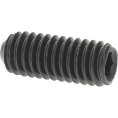 Value Collection - M4x0.70 Metric Coarse, 10mm OAL, Cup Point Set Screw - Grade 14.9 (45H) Alloy Steel, 2mm Key - USA Tool & Supply