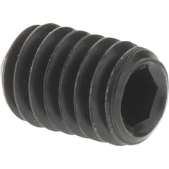Value Collection - M4x0.70 Metric Coarse, 6mm OAL, Cup Point Set Screw - Grade 14.9 (45H) Alloy Steel, 2mm Key - USA Tool & Supply