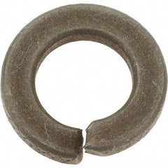 Value Collection - 7/16", 0.109" Thick Split Lock Washer - AISI 4037 Alloy Steel, Zinc Yellow Dichromate Finish, 0.44" Min ID, 0.45" Max ID, 0.776" Max OD - USA Tool & Supply