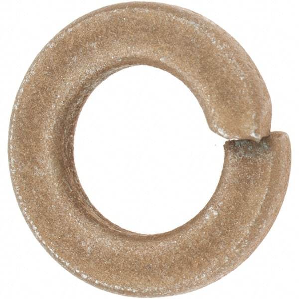 Value Collection - 3/8", 0.094" Thick Split Lock Washer - AISI 4037 Alloy Steel, Zinc Yellow Dichromate Finish, 0.377" Min ID, 0.385" Max ID, 0.68" Max OD - USA Tool & Supply