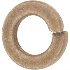Value Collection - 3/8", 0.094" Thick Split Lock Washer - AISI 4037 Alloy Steel, Zinc Yellow Dichromate Finish, 0.377" Min ID, 0.385" Max ID, 0.68" Max OD - USA Tool & Supply