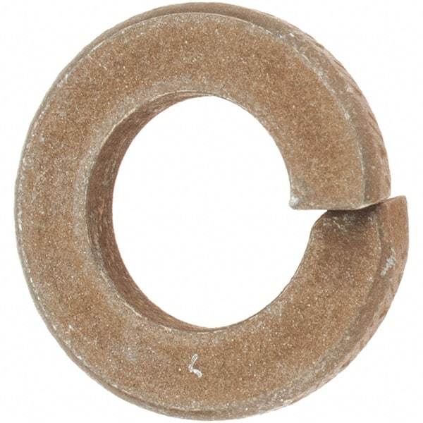 Made in USA - 5/16", 0.078" Thick Split Lock Washer - AISI 4037 Alloy Steel, Zinc Yellow Dichromate Finish, 0.314" Min ID, 0.322" Max ID, 0.583" Max OD - USA Tool & Supply