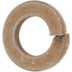 Made in USA - 5/16", 0.078" Thick Split Lock Washer - AISI 4037 Alloy Steel, Zinc Yellow Dichromate Finish, 0.314" Min ID, 0.322" Max ID, 0.583" Max OD - USA Tool & Supply