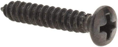 Value Collection - #8 Oval Head Phillips Sheet Metal Screw - Steel, 1" OAL, Grade 2 - USA Tool & Supply