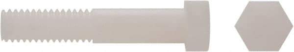 Electro Hardware - 1/2-13, 2-1/2" Long Hex Head Cap Screw - Partially Threaded, Grade 6/6 Nylon, Uncoated - USA Tool & Supply