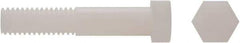 Electro Hardware - 1/2-13, 2-1/2" Long Hex Head Cap Screw - Partially Threaded, Grade 6/6 Nylon, Uncoated - USA Tool & Supply