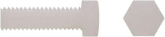 Electro Hardware - 3/8-16 UNC, 1" Length Under Head Hex Head Cap Screw - Fully Threaded, Grade 6/6 Nylon, Uncoated, 9/16" Hex - USA Tool & Supply