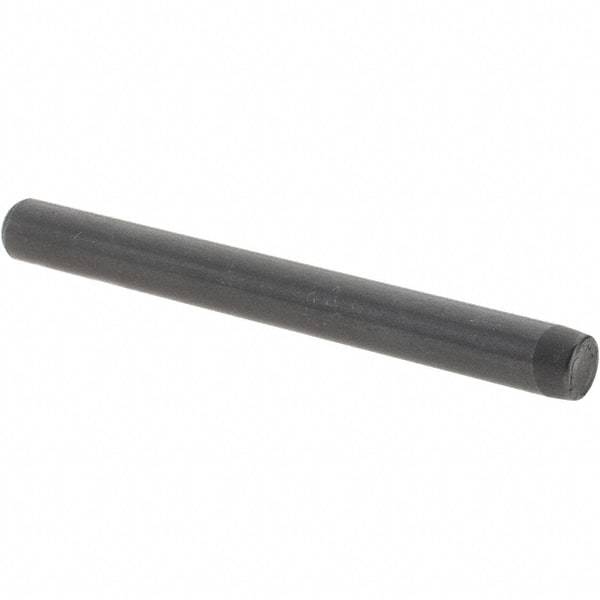 Value Collection - 1/4" Diam x 2-1/2" Pin Length Grade 8 Alloy Steel Standard Dowel Pin - Bright Finish, C 47-58 & C 60 (Surface) Hardness, 14,720 Lb (Double Shear), 7,360 Lb (Single Shear) Breaking Strength, 1 Beveled & 1 Rounded End - USA Tool & Supply