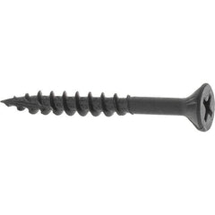 Buildex - #8, 1-1/2" OAL, Phillips Drive Flat Head, Steel Drywall Screws - Black Oxide Finish, Grade 2 - USA Tool & Supply