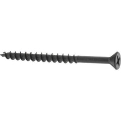 Buildex - #8, 2-1/4" OAL, Phillips Drive Flat Head, Steel Drywall Screws - Black Oxide Finish, Grade 2 - USA Tool & Supply