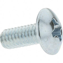 Made in USA - 5/16-18 UNC, 3/4" Length Under Head Phillips Drive Machine Screw - Truss Head, Grade 2 Steel, Zinc-Plated Finish, Without Washer - USA Tool & Supply