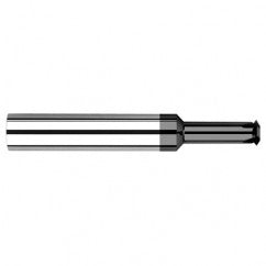 0.0980″ Cutter Diameter × 0.3750″ (3/8″) Reach Carbide Single Form #6 Thread Milling Cutter, 4 Flutes, Amorphous Diamond Coated - USA Tool & Supply