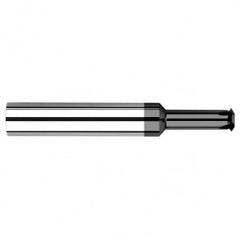 0.0980″ Cutter Diameter × 0.5000″ (1/2″) Reach Carbide Single Form #6 Thread Milling Cutter, 4 Flutes, Amorphous Diamond Coated - USA Tool & Supply