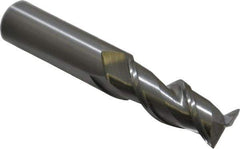 Kennametal - 1/2", 1-1/4" LOC, 1/2" Shank Diam, 3" OAL, 2 Flute, Solid Carbide Square End Mill - Single End, Uncoated, Spiral Flute, 45° Helix, Centercutting, Right Hand Cut, Right Hand Flute, Series AADF - USA Tool & Supply