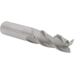 Kennametal - 1/2", 1-1/4" LOC, 1/2" Shank Diam, 3" OAL, 3 Flute, Solid Carbide Square End Mill - Single End, Uncoated, Spiral Flute, 37° Helix, Centercutting, Right Hand Cut, Right Hand Flute, Series AADE - USA Tool & Supply
