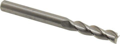 Kennametal - 5/16", 1-1/4" LOC, 5/16" Shank Diam, 3-1/4" OAL, 3 Flute, Solid Carbide Square End Mill - Single End, Uncoated, Spiral Flute, 37° Helix, Centercutting, Right Hand Cut, Right Hand Flute, Series AADE - USA Tool & Supply