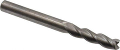 Kennametal - 3/8", 1-1/2" LOC, 3/8" Shank Diam, 4" OAL, 3 Flute, Solid Carbide Square End Mill - Single End, Uncoated, Spiral Flute, 37° Helix, Centercutting, Right Hand Cut, Right Hand Flute, Series AADE - USA Tool & Supply