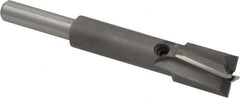 Made in USA - 15/32" Diam, 1/4" Shank, Diam, 4 Flutes, Straight Shank, Interchangeable Pilot Counterbore - USA Tool & Supply