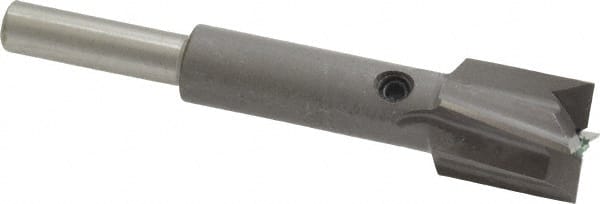 Made in USA - 9/16" Diam, 1/4" Shank, Diam, 4 Flutes, Straight Shank, Interchangeable Pilot Counterbore - USA Tool & Supply