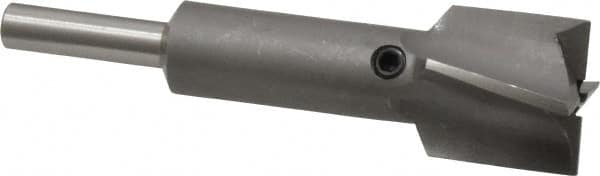 Made in USA - 13/16" Diam, 1/4" Shank, Diam, 4 Flutes, Straight Shank, Interchangeable Pilot Counterbore - USA Tool & Supply